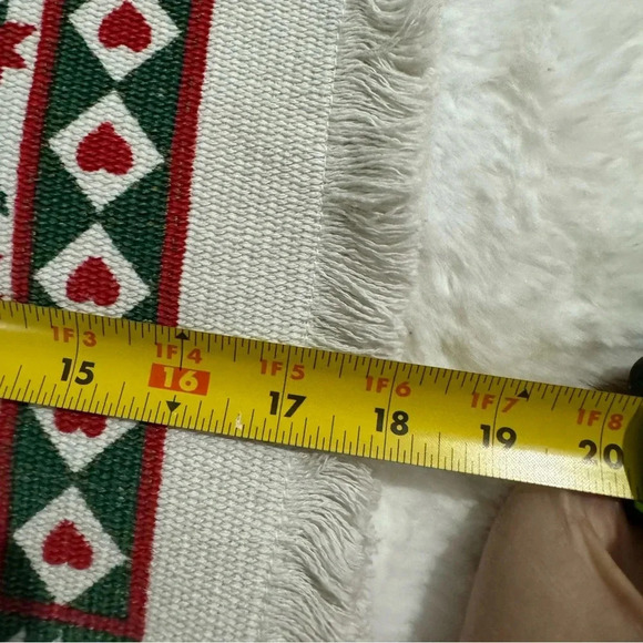 Vintage Placemats Woven Fringed Christmas Holiday Nordic Style Pattern Set of 2 - Picture 8 of 8